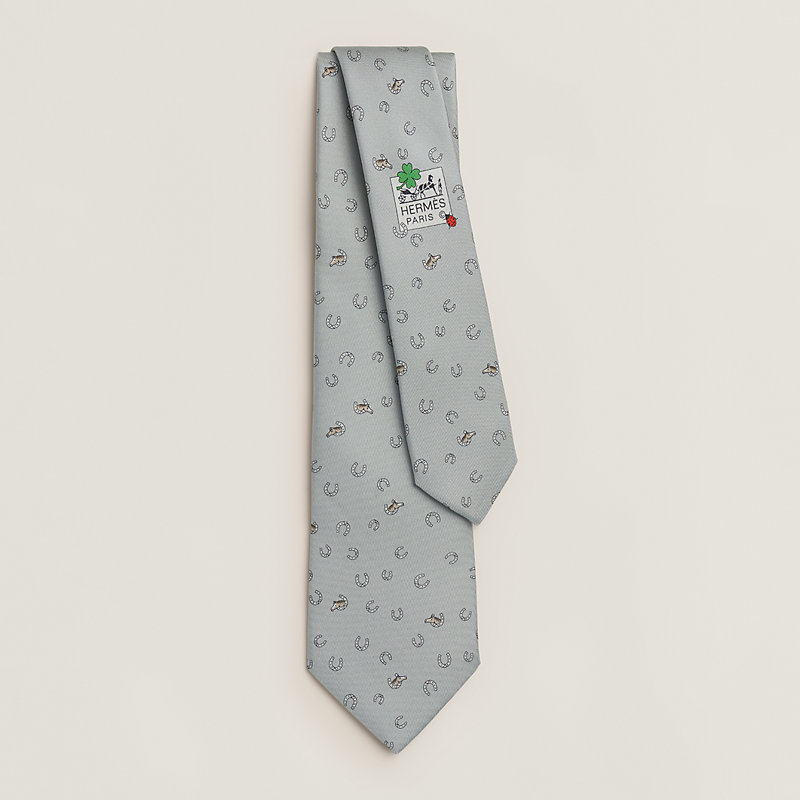エルメス ネクタイ アウトオブザボックス ホース 外箱有 未使用品(14026) Out of the box tie - Grey | Hermès USA